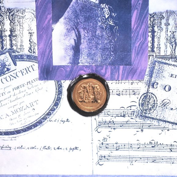 Framed Classical Music Art: WA Mozart, 17"x14" by Linda Charles Composer Series - Picture 4 of 7